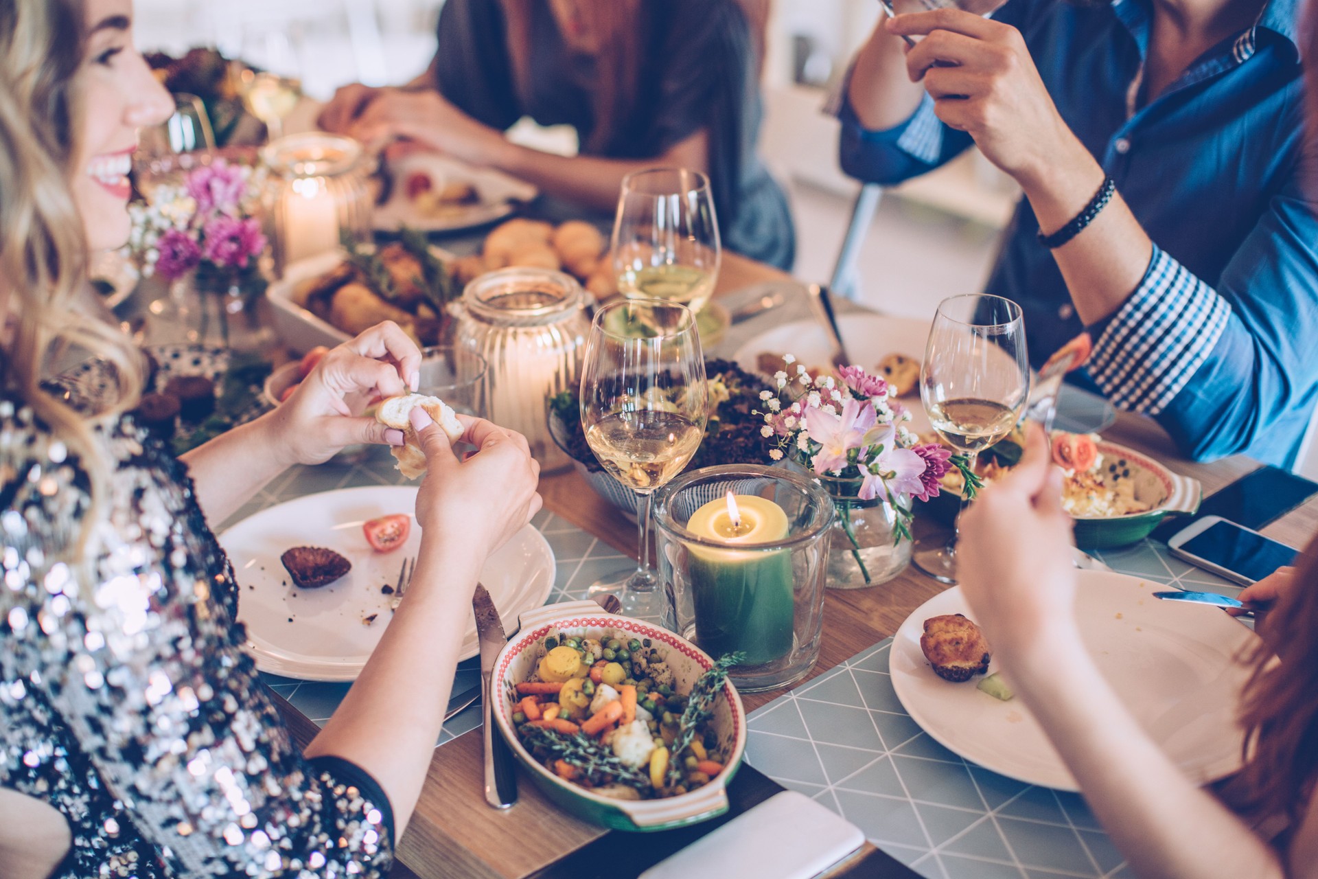 House feast for friends